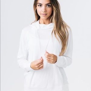 EUC - ZYIA White Pocket Hoodie